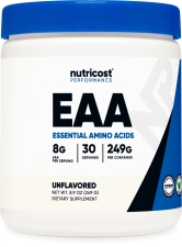 Nutricost EAA Powder 30 Servings Unflavored Essential Amino Acids supplement