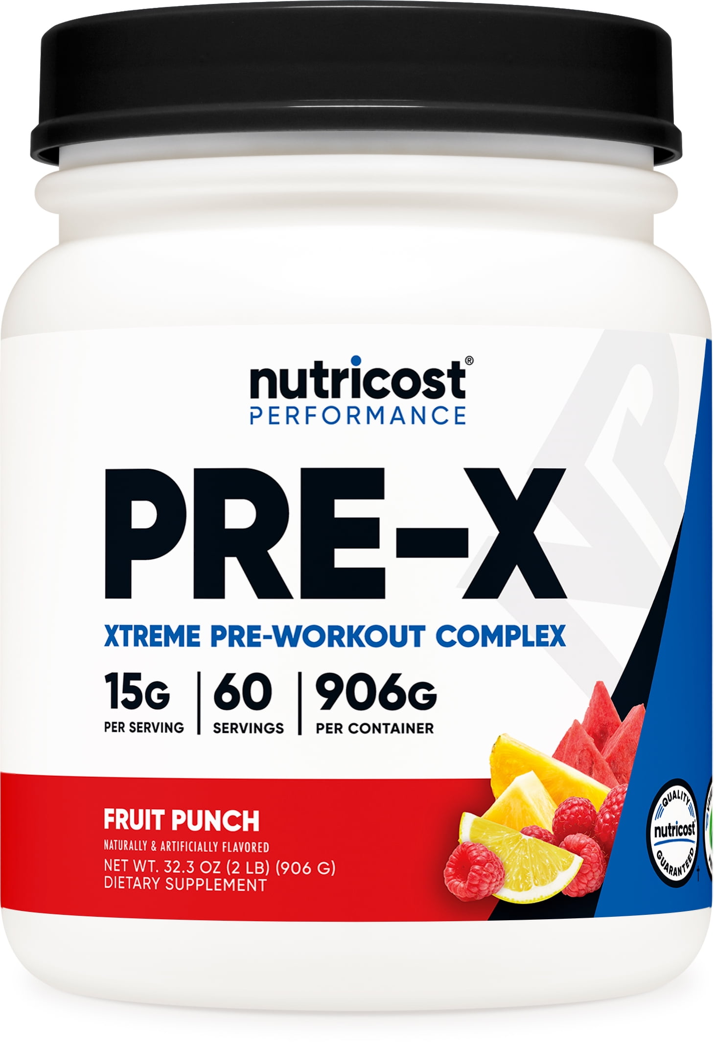 Nutricost Pre-X Xtreme Fruit Punch Pre-Workout Powder, 60 Servings, Vegetarian, Non-GMO, Gluten