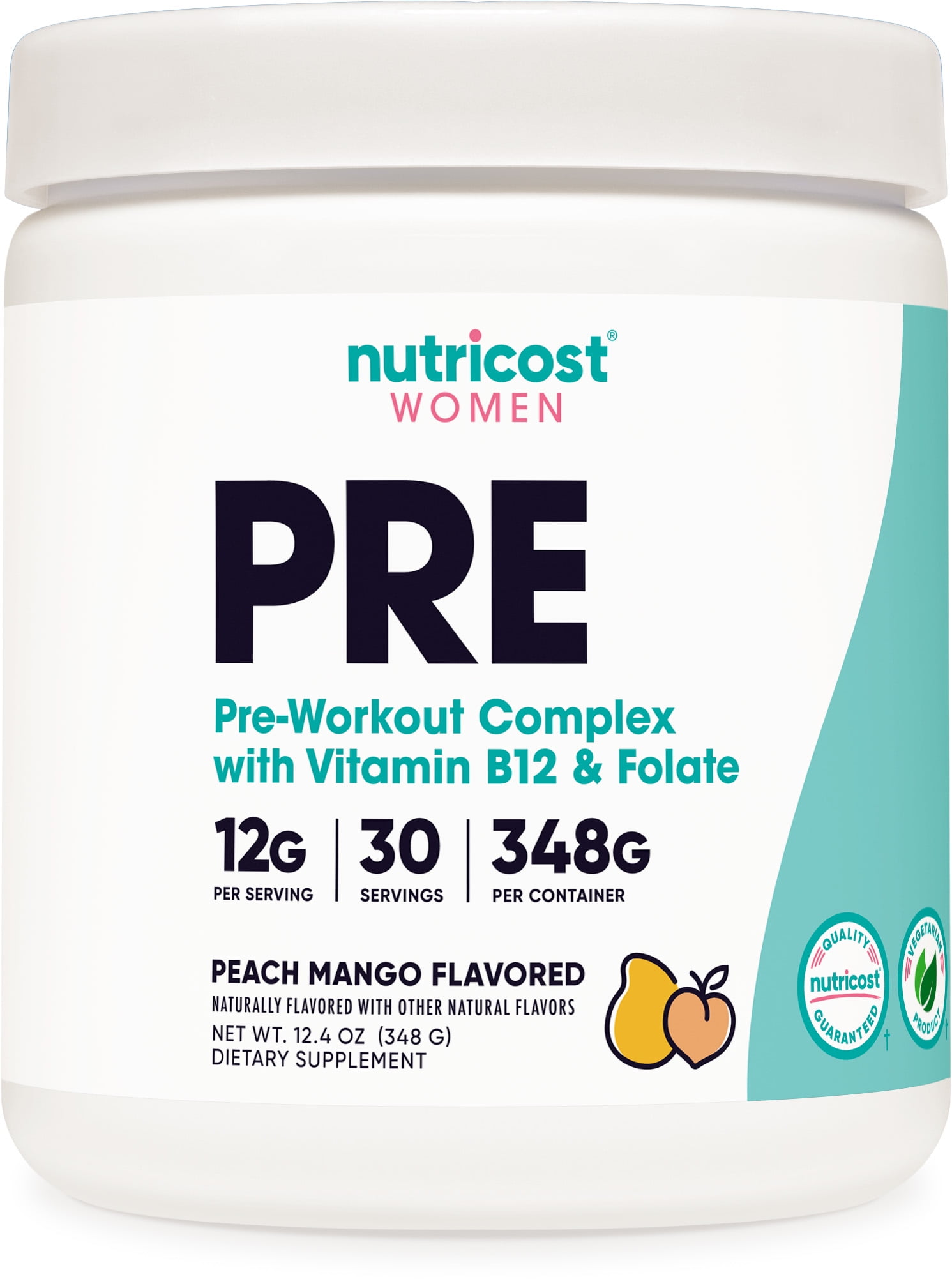 Nutricost Women's Peach Mango Pre-Workout Powder 30 Servings