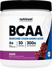 Nutricost BCAA Powder 2 1 1 Grape Flavor 30 Servings Branch-Chain Amino Acids