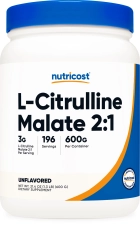 Nutricost L Citrulline Malate 2:1 Powder 600 Grams Pre-Workout Supplement