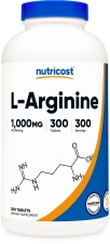Nutricost L Arginine 1000mg Amino Acid Tablets 300 Tablets