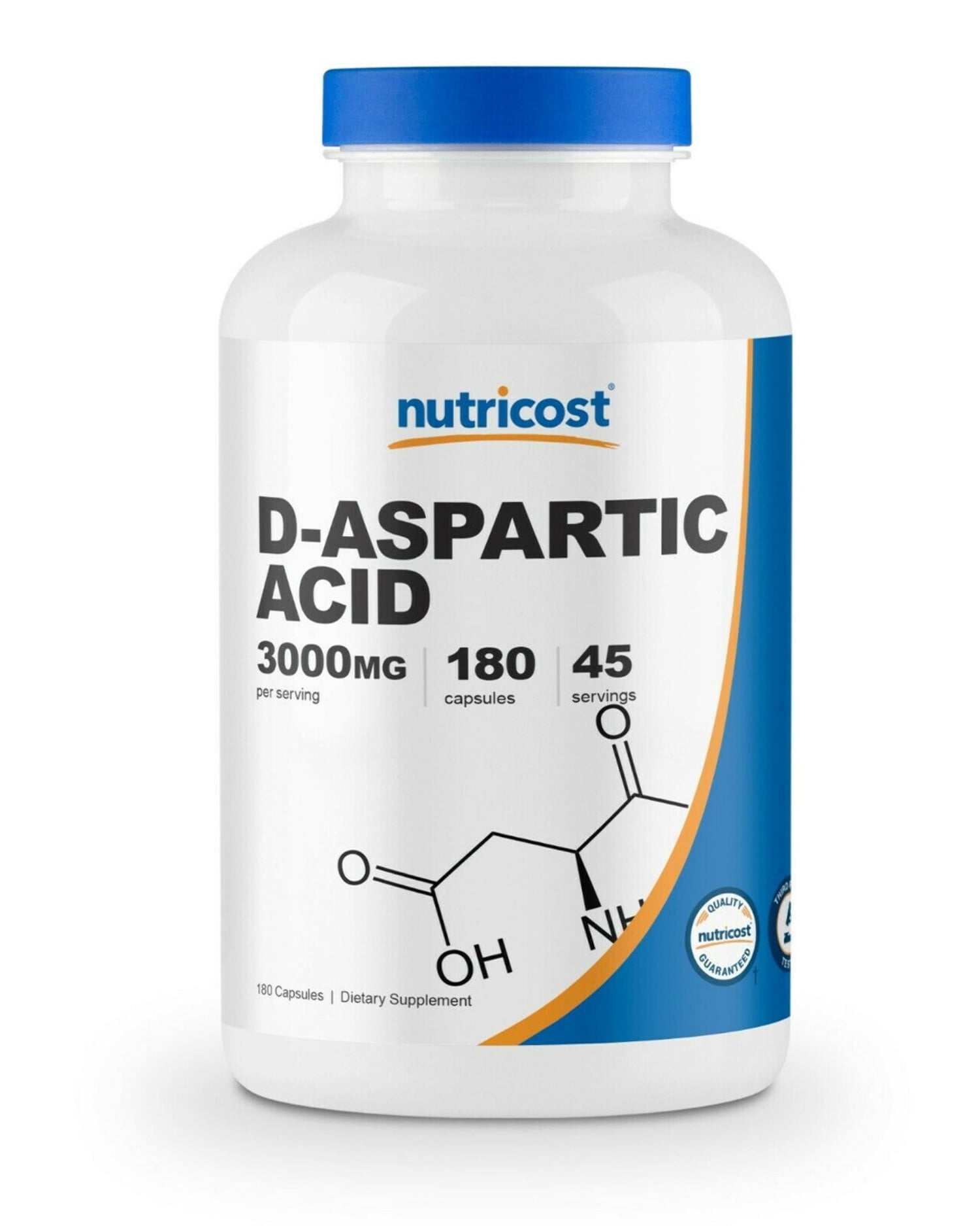 Nutricost D Aspartic Acid 3000mg 180 Capsules Health Supplement