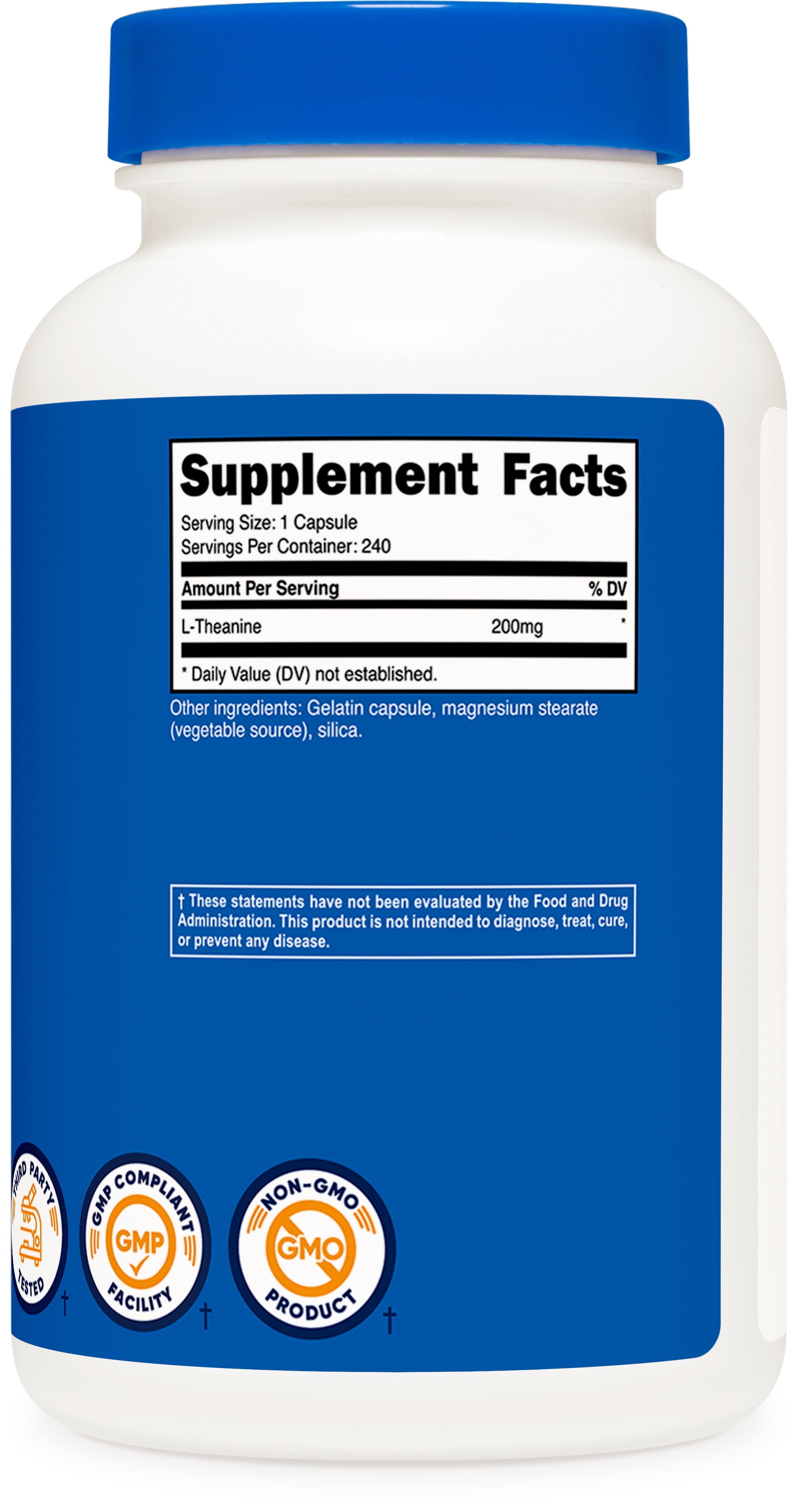 Nutricost L Theanine 200mg 240 Capsules for Enhanced Relaxation and Focus