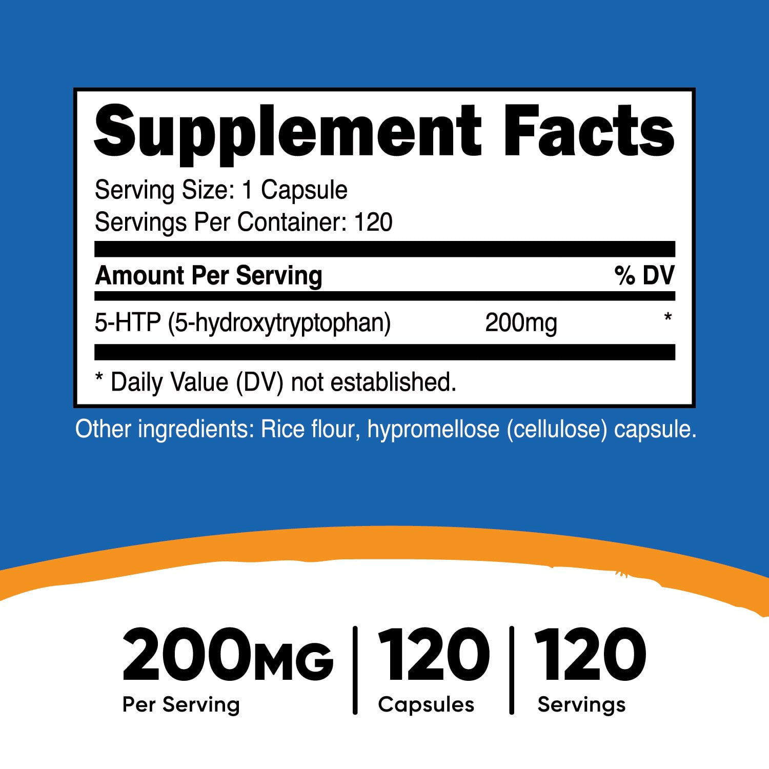 Nutricost 5 HTP 200 mg 120 Capsules