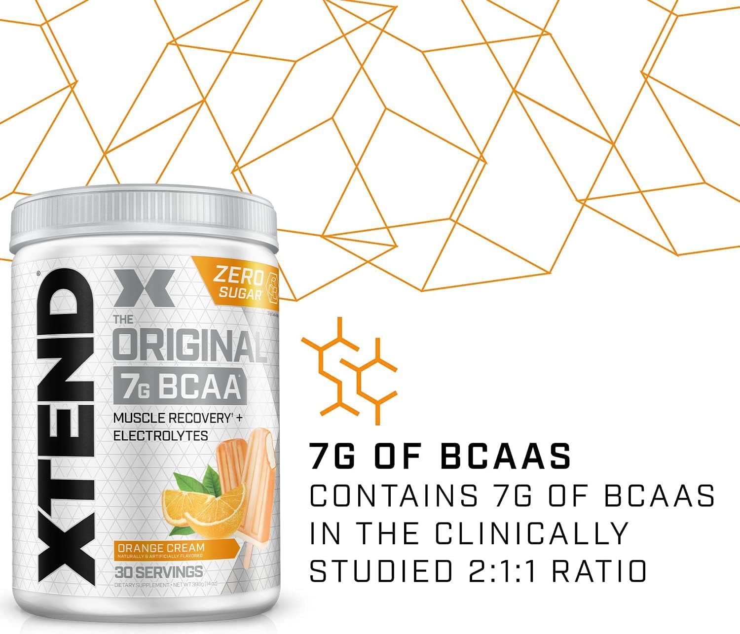 Xtend Original 7G BCAA Orange Cream 14 oz 396 g