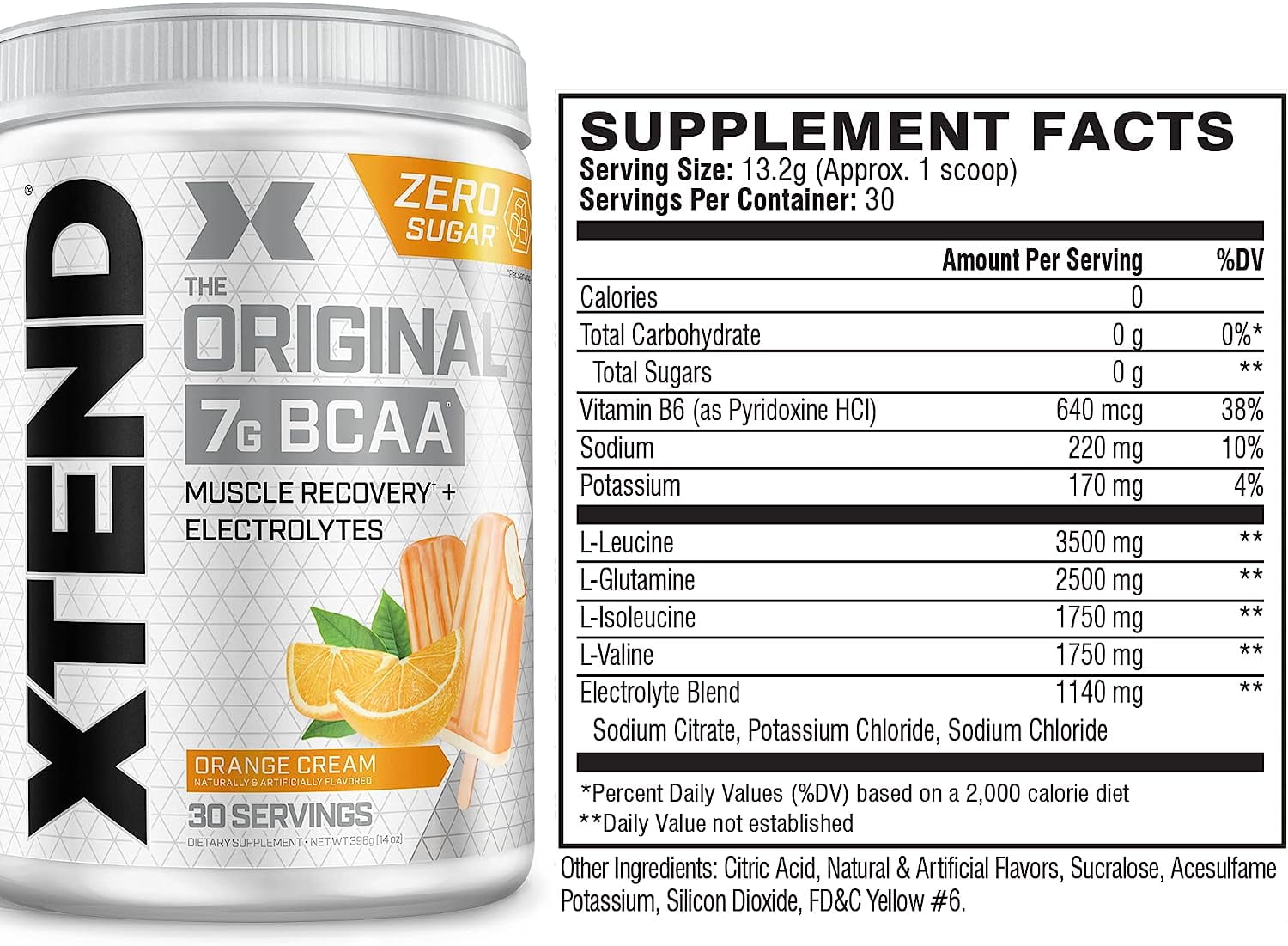 Xtend Original 7G BCAA Orange Cream 14 oz 396 g