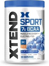 Xtend Sport 7g BCAA Powder Muscle Recovery Sugar Free Blue Raspberry Ice 30 Servings