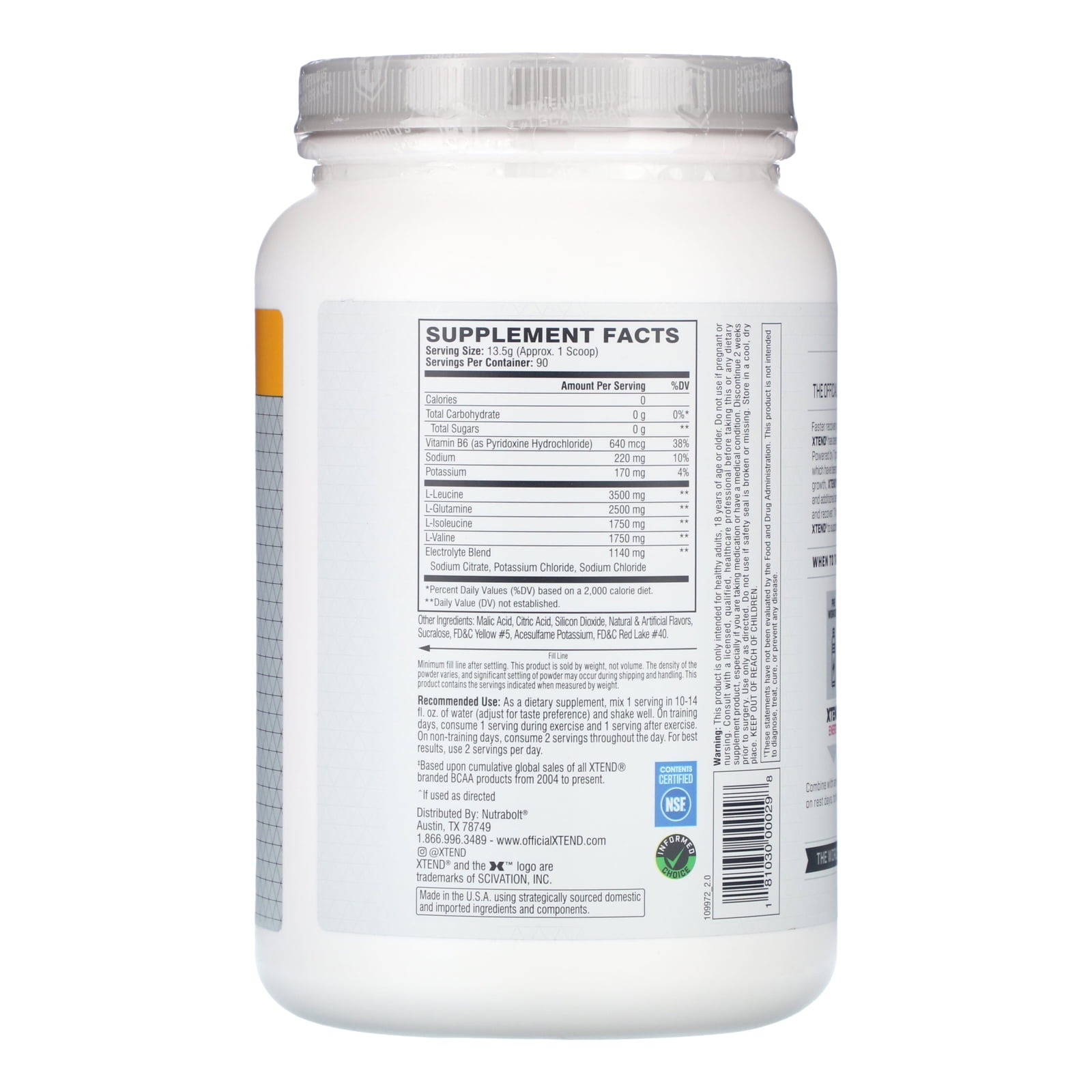 Xtend Original 7G BCAA Mango Madness 2.78 lb 1.22 kg