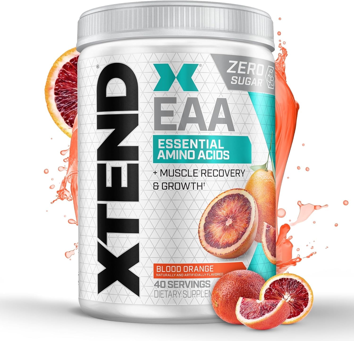 Xtend EAA Post Workout Powder Muscle Recovery Sugar Free Blood Orange 40 Servings