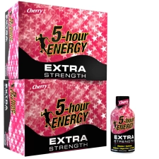 5-hour Energy Boost Energy Levels with 24 Count Cherry Flavored Extra Strength 5-hour ENERGY Shots