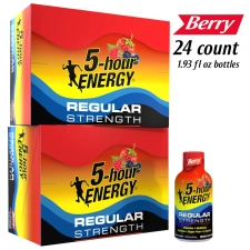 5 Hour Energy Shot Regular Strength Berry 1.93 Oz 24 Count