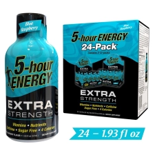 5 Hour Energy Extra Strength Blue Raspberry 24 Pack for Quick Energy Boost