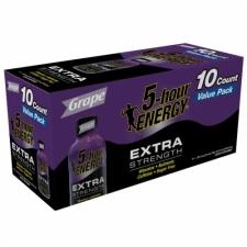 5 Hour Energy Strength Grape Energy Shots 1.93 fl oz 10-Count 2X