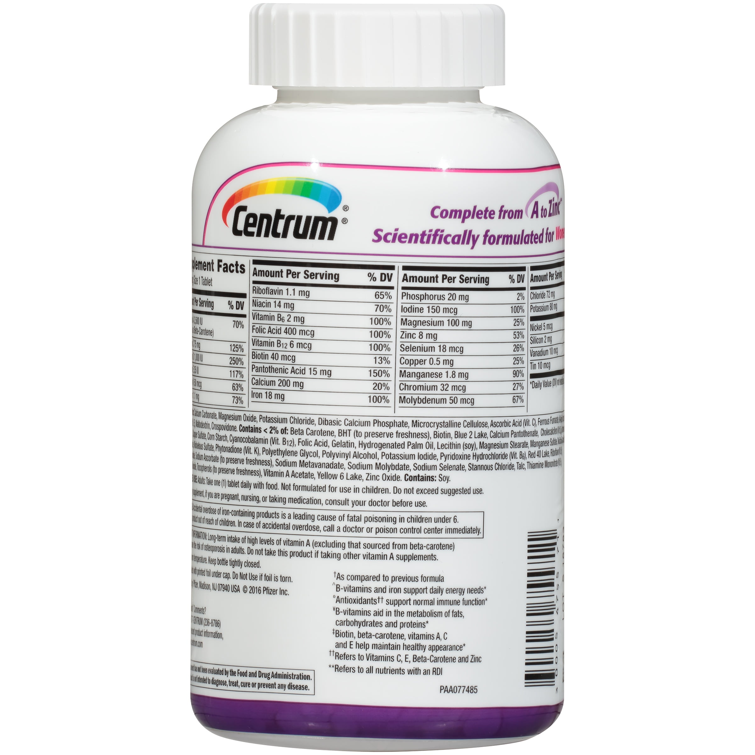 Centrum Women 200 Count Multivitamin Multimineral Vitamin D3 Tablet