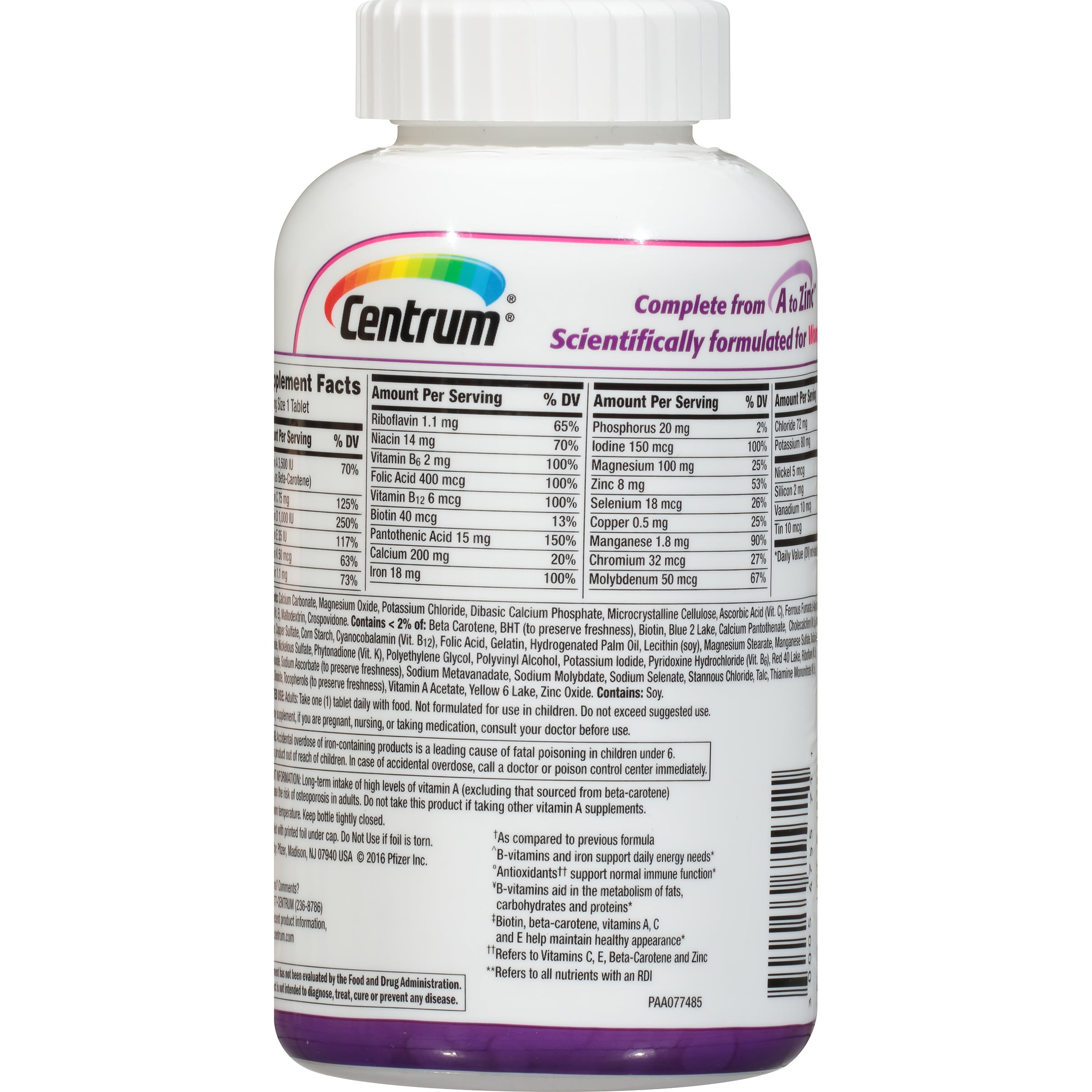 Centrum Women 200 Count Multivitamin Multimineral Vitamin D3 Tablet