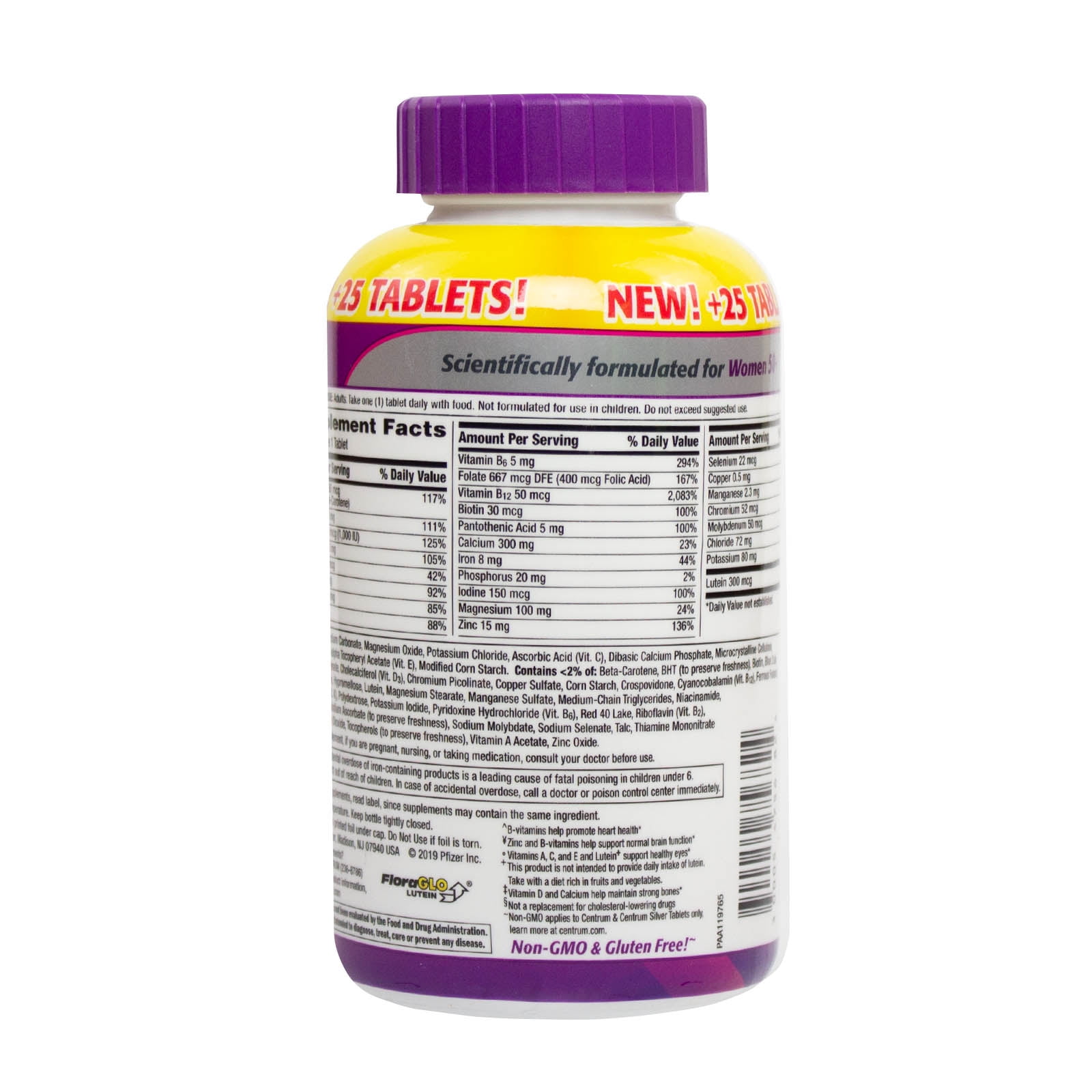 Centrum Silver Women 50 Plus 275 Tablets USA Authentic
