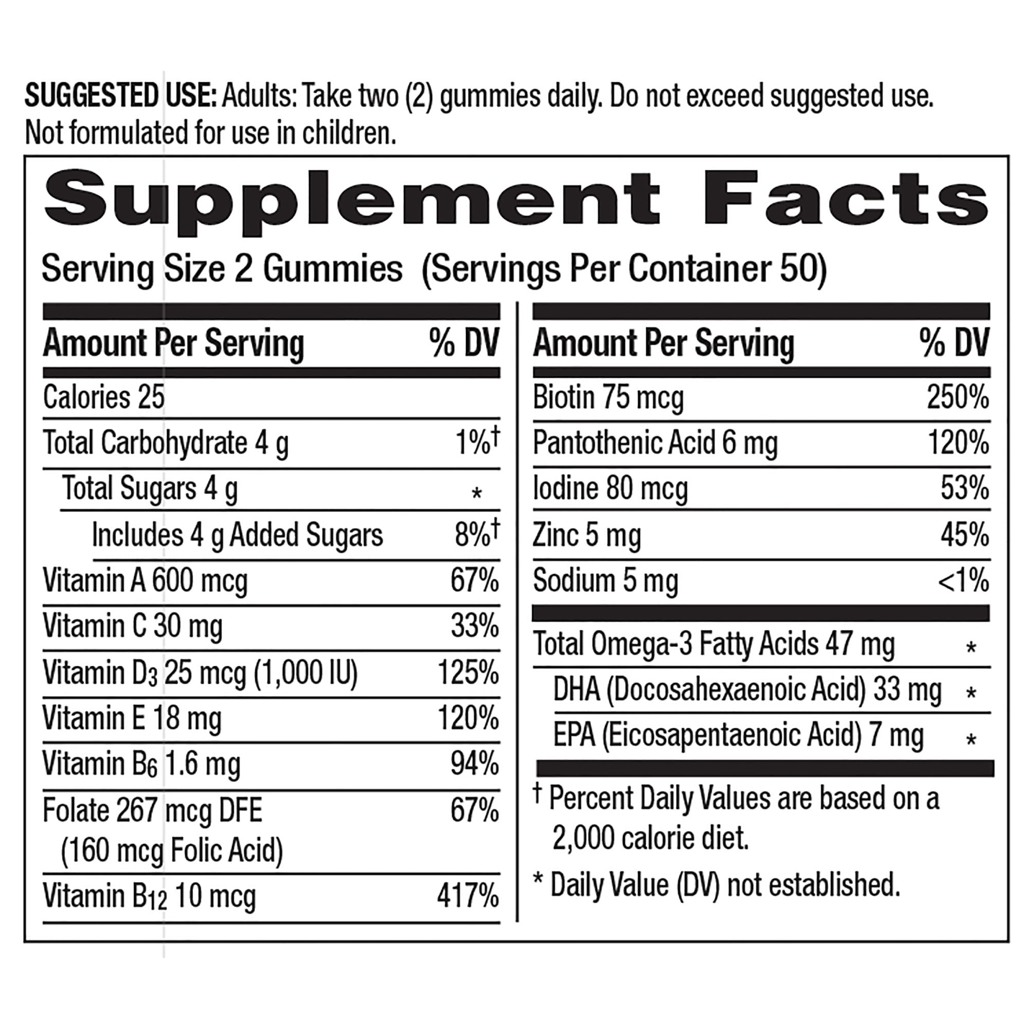 Centrum Adult Multivitamin Omega 3 Gummies Fruit Flavors 100 Ct