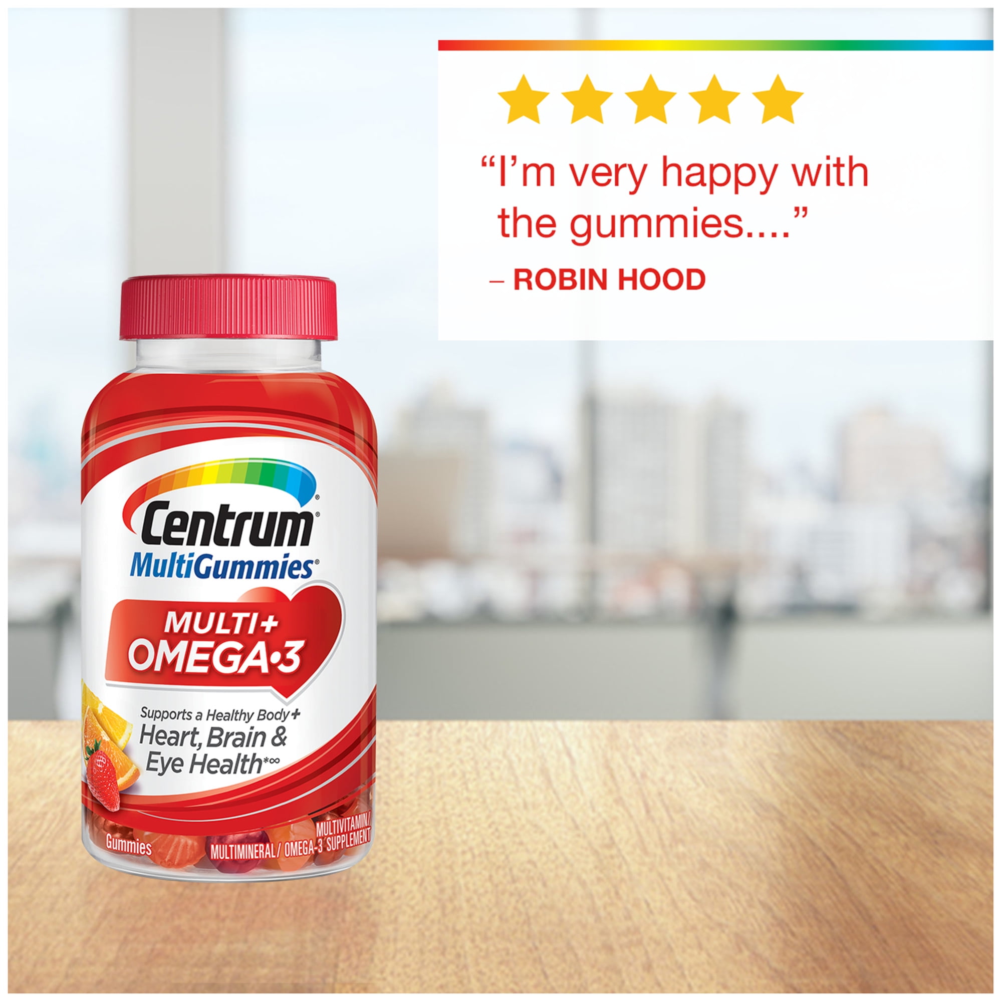 Centrum Adult Multivitamin Omega 3 Gummies Fruit Flavors 100 Ct