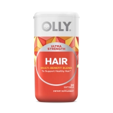 OLLY Ultra Strength Hair Softgel Biotin Keratin 30 Ct Hair Growth Supplement