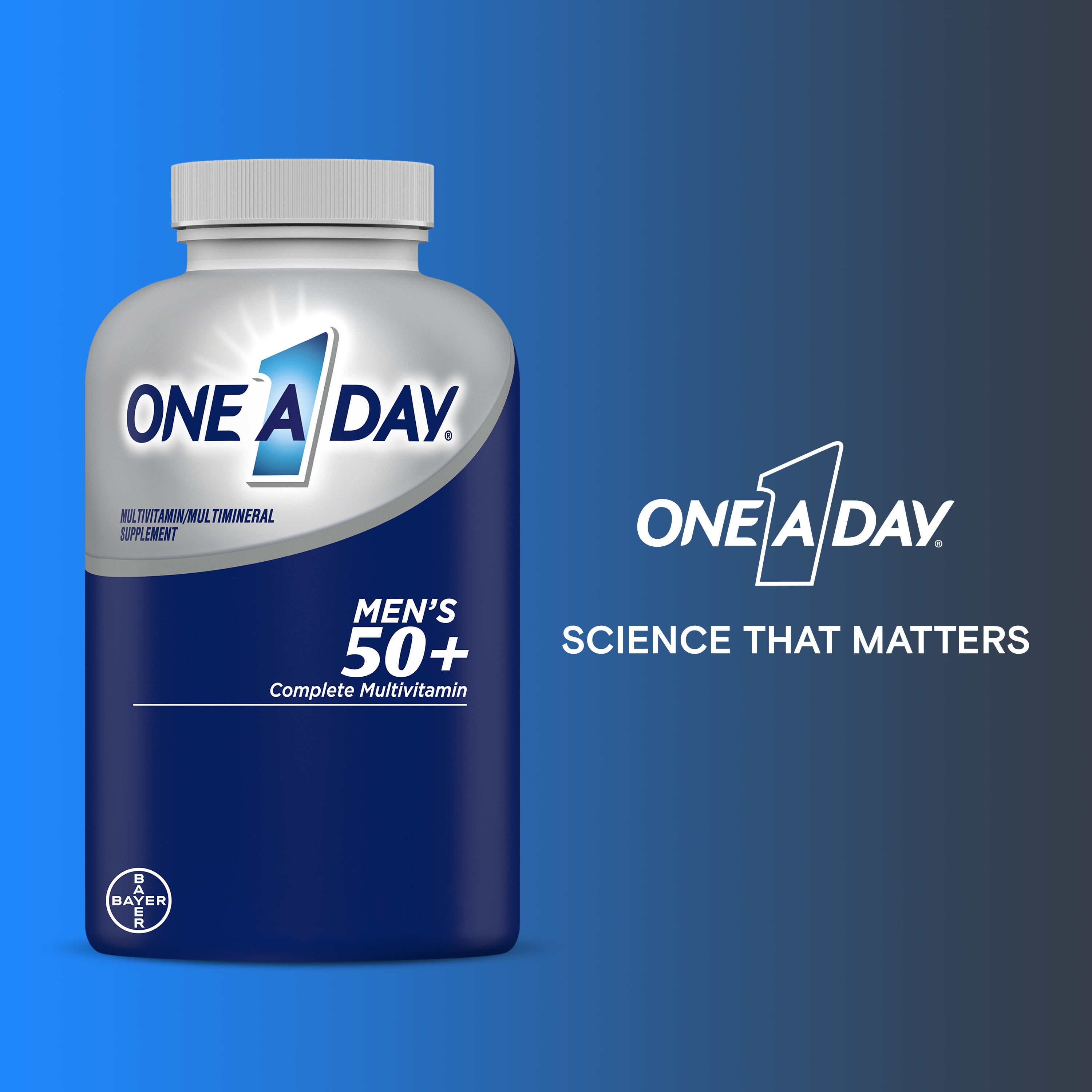 One A Day Men's 50 Plus Multivitamin Tablets 200 Count - Multivitamins for Men