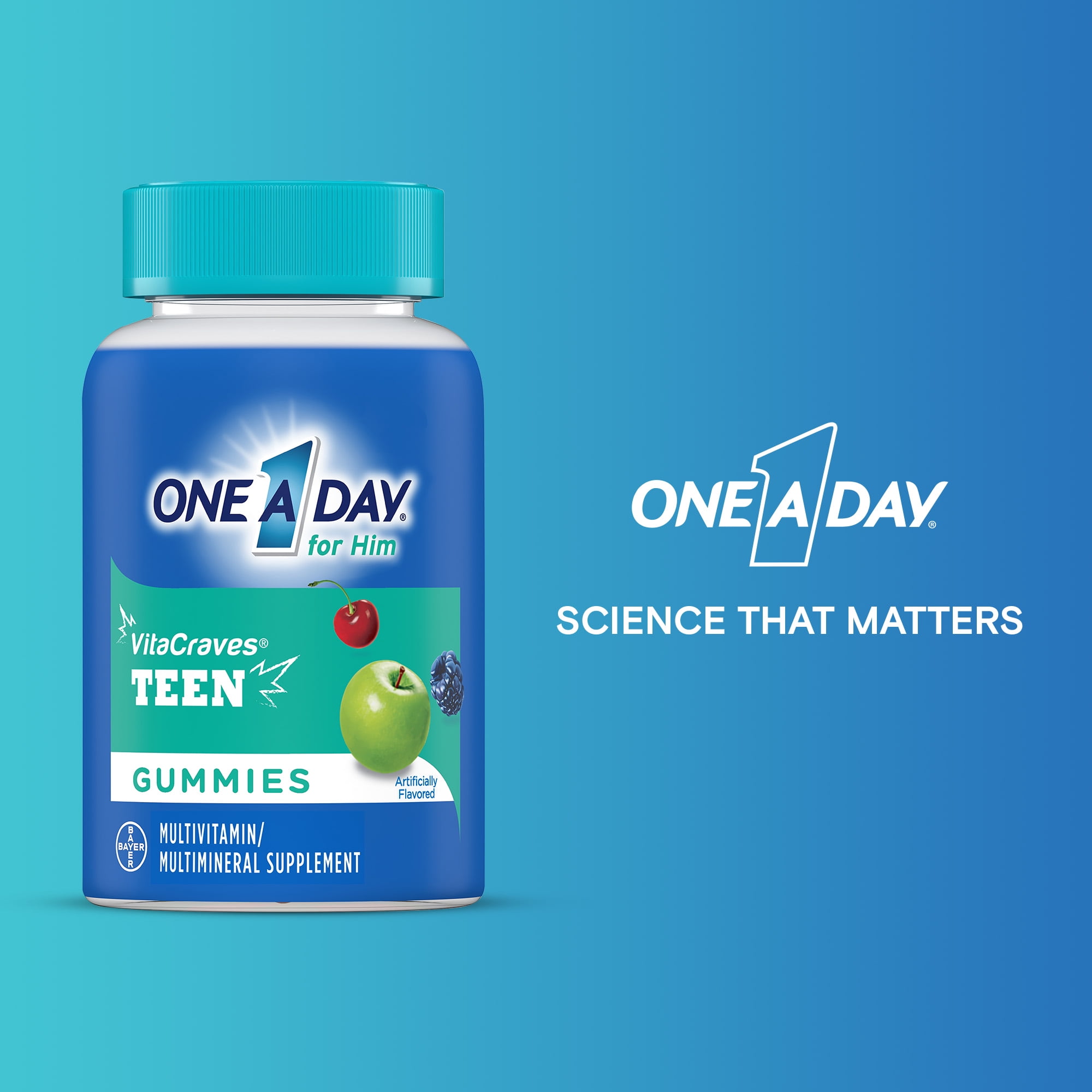 One A Day Teen For Him Multivitamin Gummies 60 Count