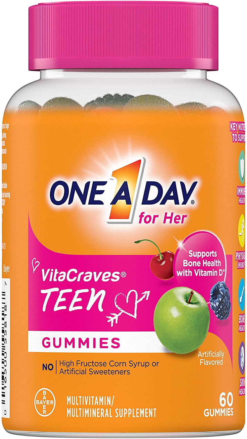 One A Day Vitacraves Teen for Her 60 ea Pack of 6