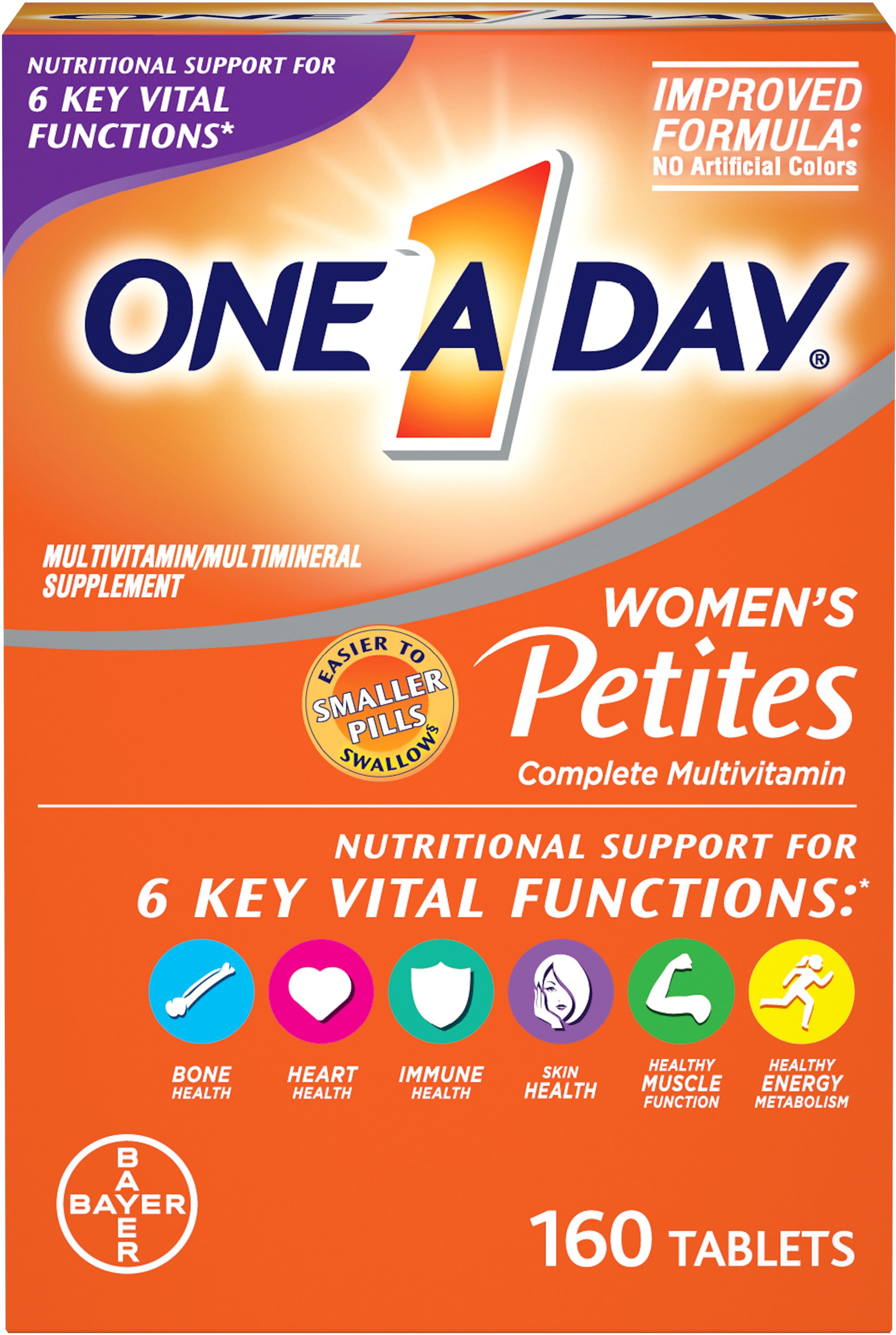 One A Day Women's Petites Tablets 160 Tablets Pack of 6