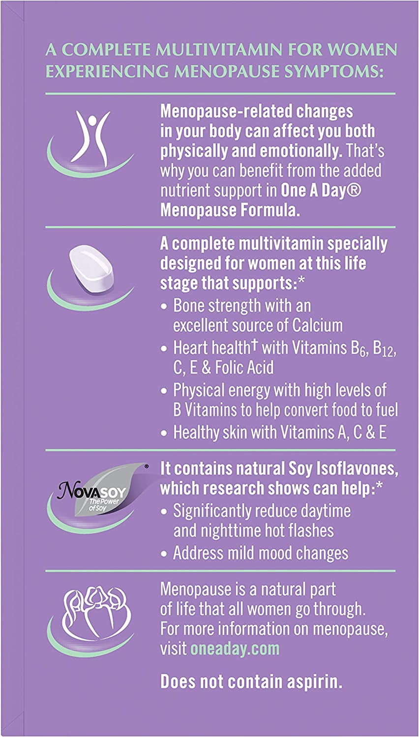 One-A-Day Menopause Complete Women's Multivitamin 50 Tablets Pack of 2