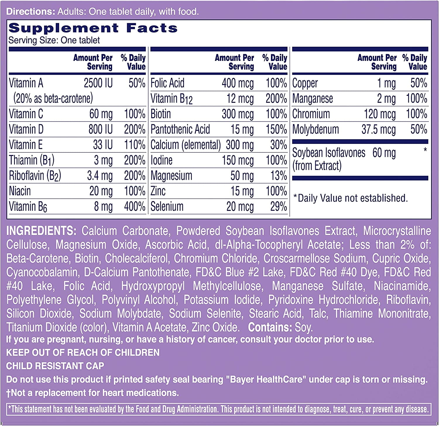 One-A-Day Menopause Complete Women's Multivitamin 50 Tablets Pack of 2
