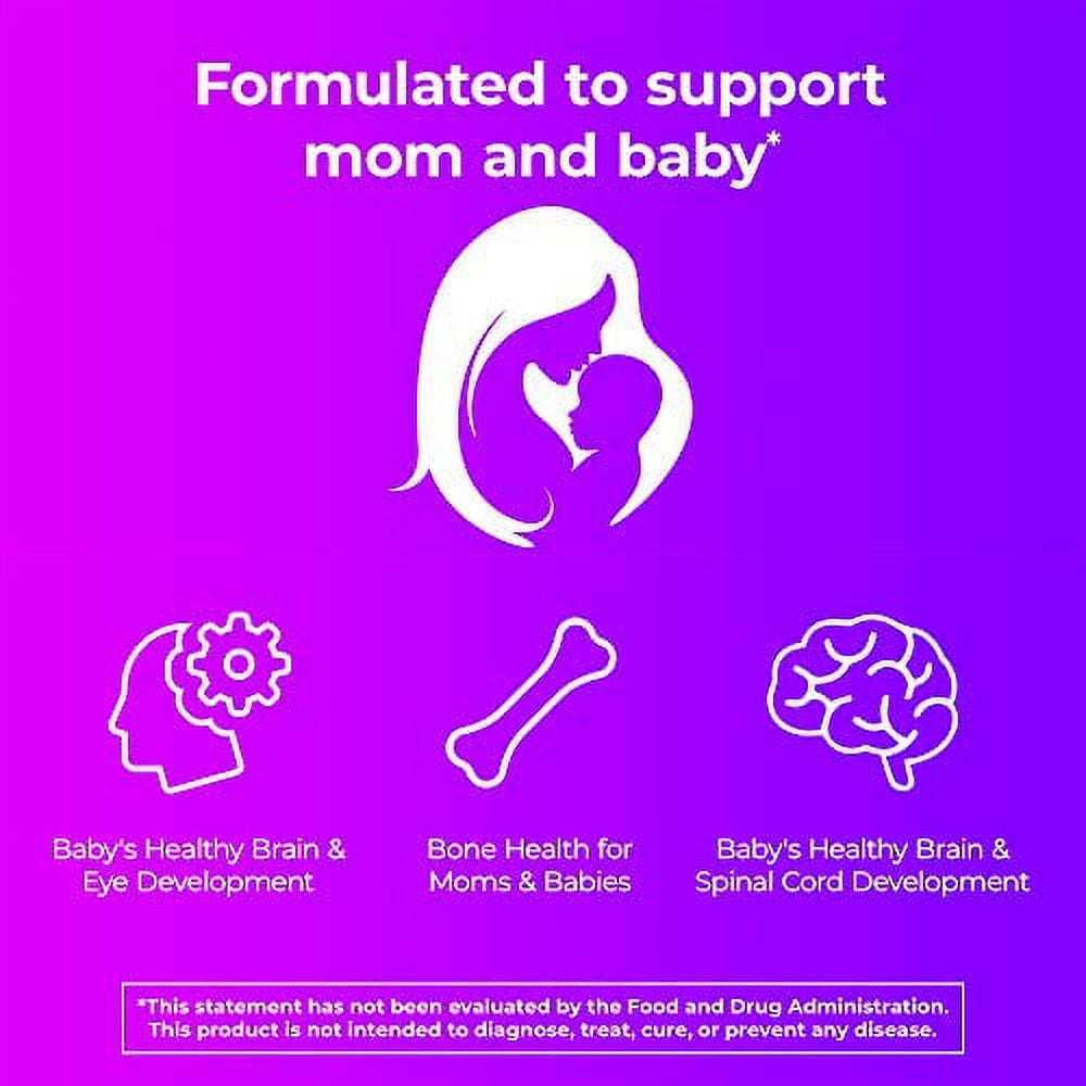 One A Day Prenatal Multivitamin for Women Before During and After Pregnancy Vitamins A C D E B6 B12 Omega-3 DHA 90 Count