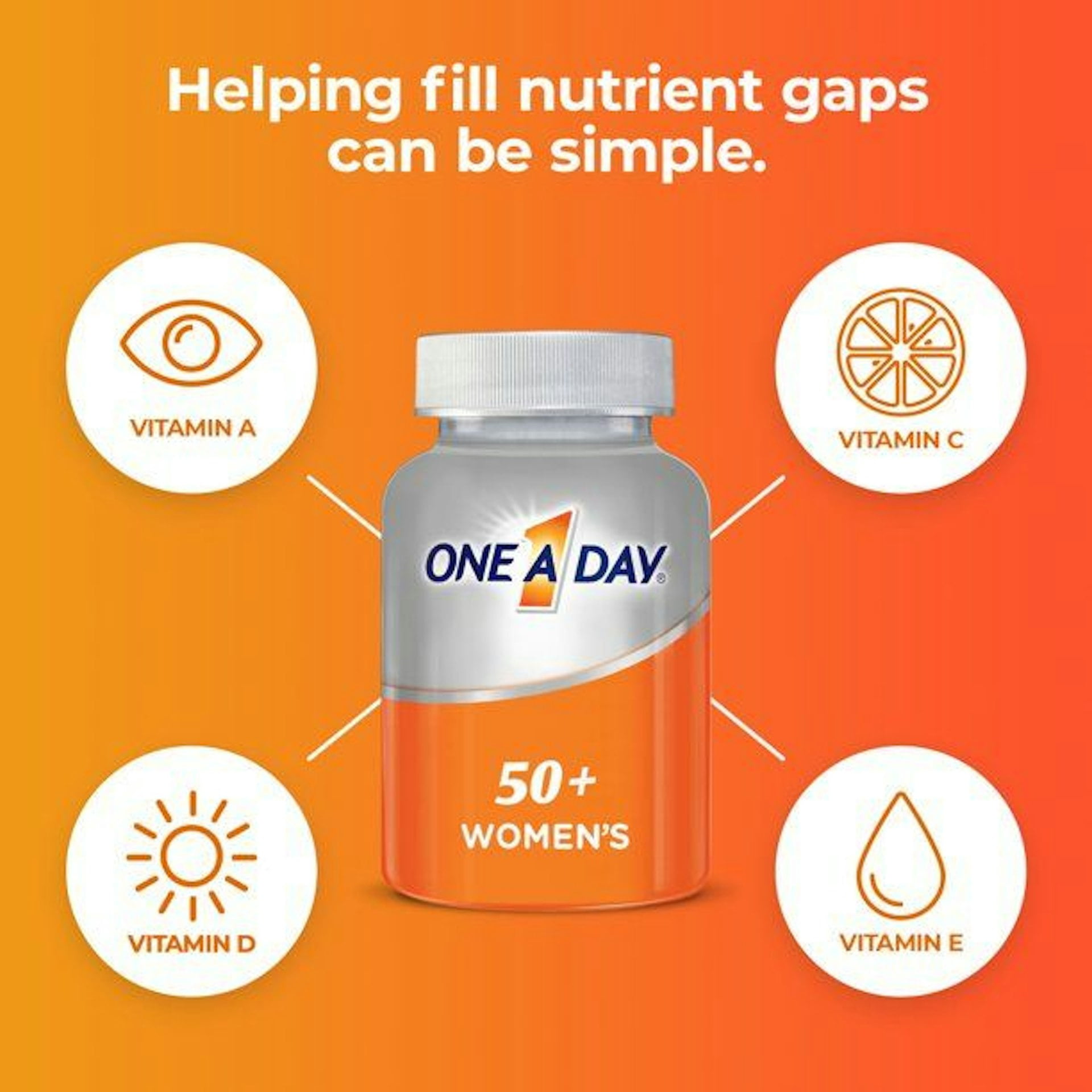 One A Day Women's 50 Plus Healthy Multivitamins 260 Tablets
