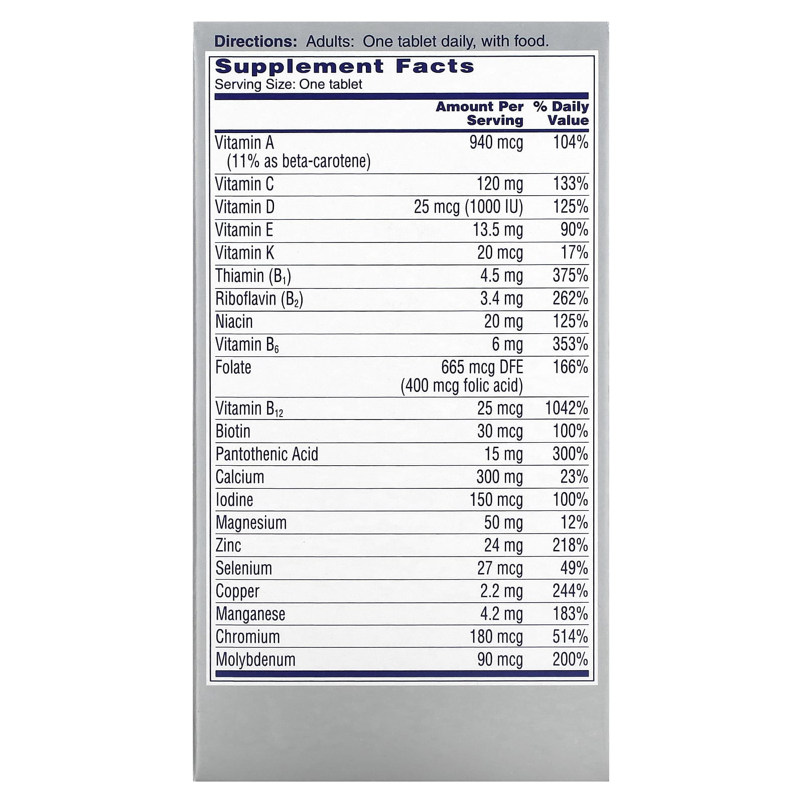 One A Day Women's 50 Plus Healthy Multivitamins 260 Tablets