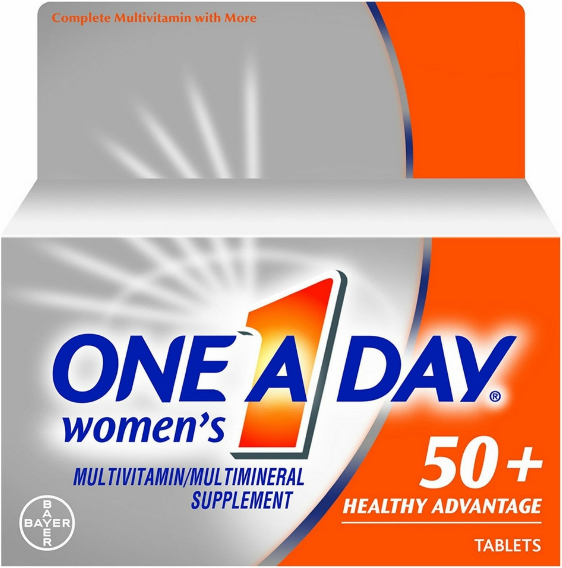 OneADay Womens 50 Plus Advantage Healthy Multivitamins Tablets 65 ea Pack of 3