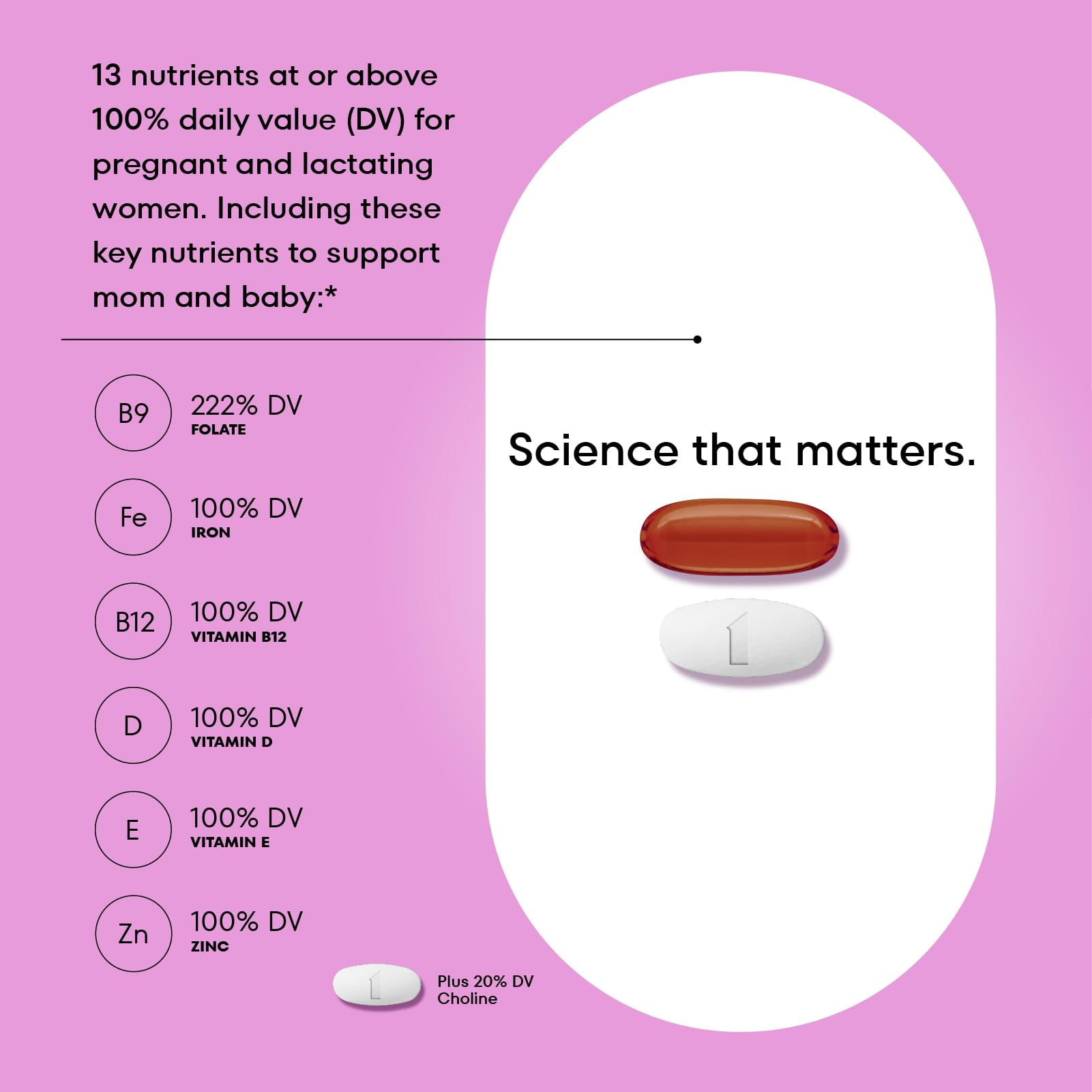 One A Day  Women's Prenatal Advanced Multivitamin with Brain Support Choline Folic Acid Omega-3 DHA Iron for Pregnancy 60+60 Ct 120 Total Packaging Varies