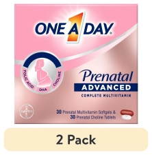 One A Day Advanced Prenatal Multivitamin with Choline 30 plus 30 Count 2 Pack