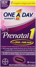 One A Day Prenatal 1 DHA Folic Acid Softgels 30 ea Pack of 2