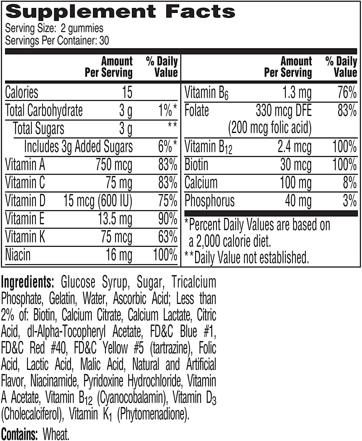 One A Day Vitacraves Teen For Him Gummies Assorted 60 ea Pack of 2