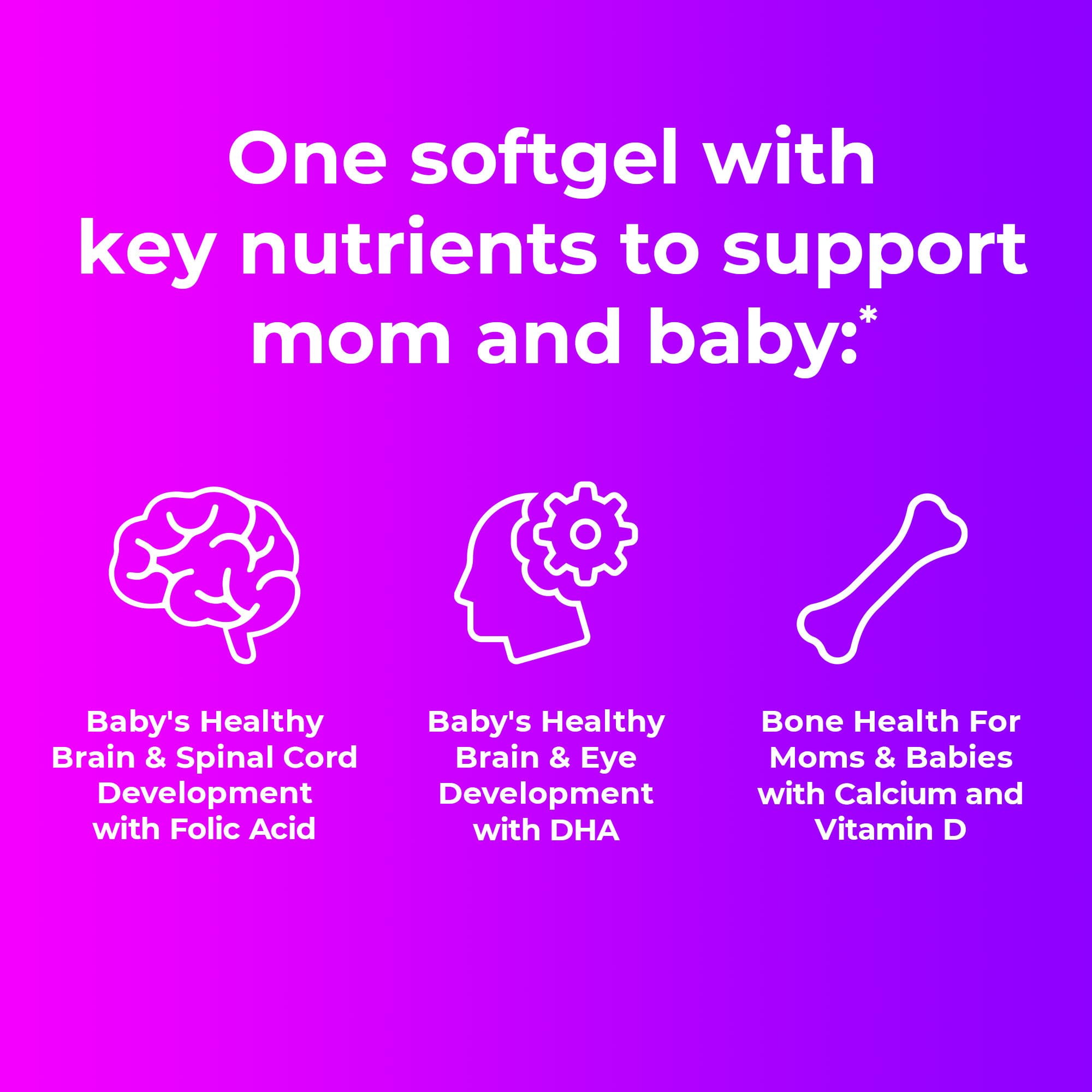One A Day Women's Prenatal Multivitamin for Before During & Post Pregnancy Red 30 Count Pack 1