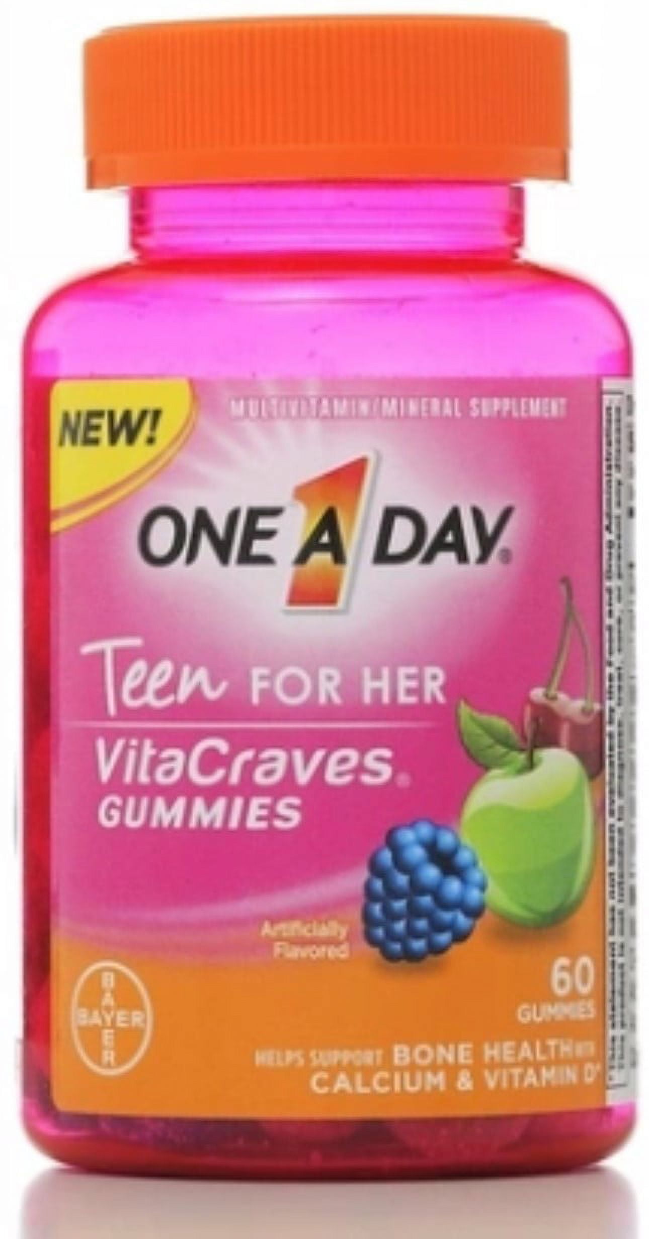 One A Day Vitacraves Teen for Her 60 ea Pack of 2 Twin Pack