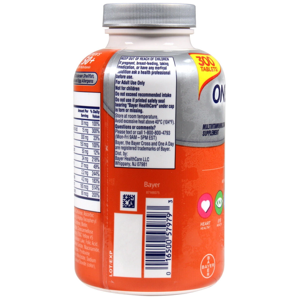 One a Day Women's 50 Plus Healthy Advantage Multivitamin Minerals 300 Tablets