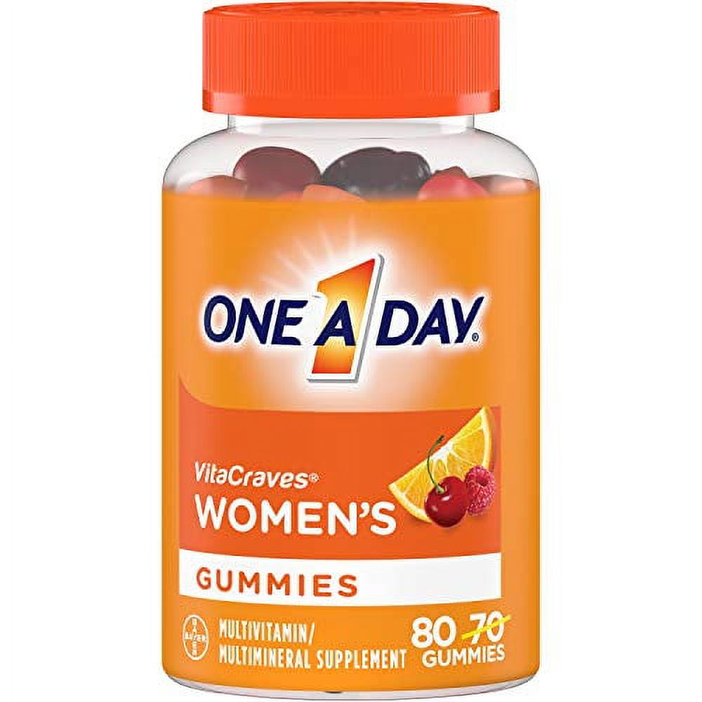 One A Day Women’s Multivitamin Gummies with Vitamin A C D E Zinc for Immune Health Support Calcium & more 80 count