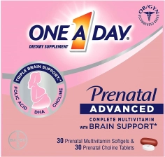 One A Day Womens Prenatal with Choline 30+30 ct Pack of 2