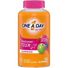 One A Day Teen for Her Multivitamin Gummies with Vitamin A C D E Zinc Immune Health Physical Energy Support 150 Count