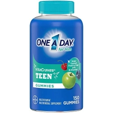 One A Day Teen for Him Multivitamin Gummies with Vitamin A C D E Zinc Immune Health Support Energy 150 Count