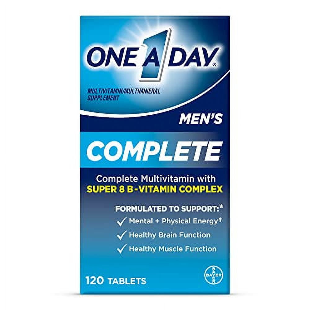 One A Day Men's Complete Multivitamin - Adult Supplement with Vitamins ACD, E, Zinc & B to Support Brain Function, Energy - 120 Count - 4 Month Supply