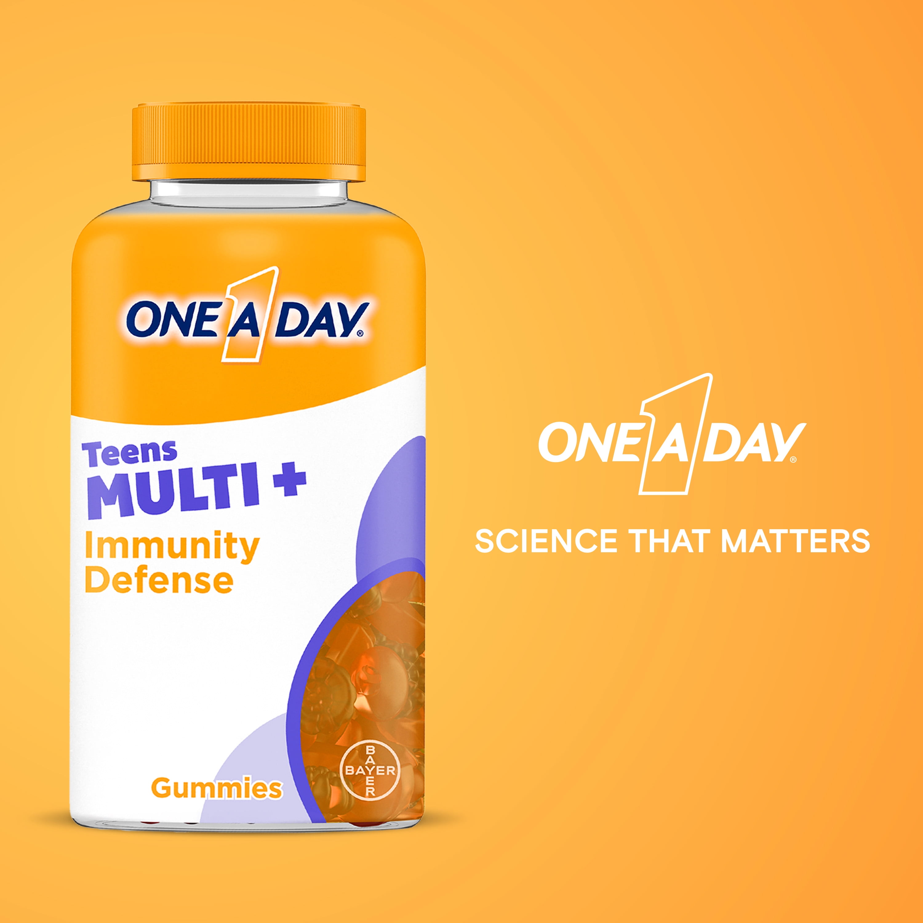 One A Day Teen Immunity Defense Gummy Multivitamin 120 Count