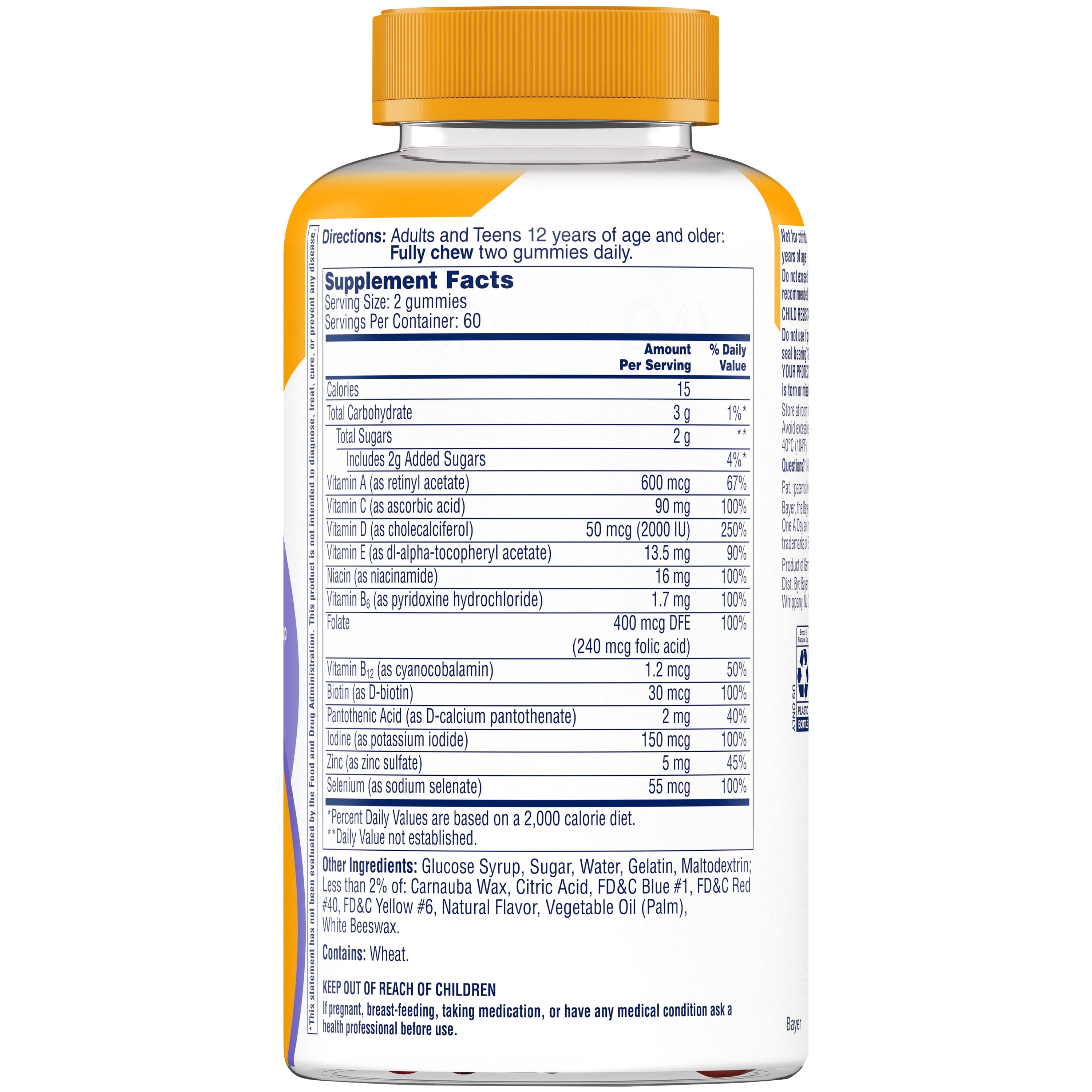 One A Day Teen Immunity Defense Gummy Multivitamin 120 Count