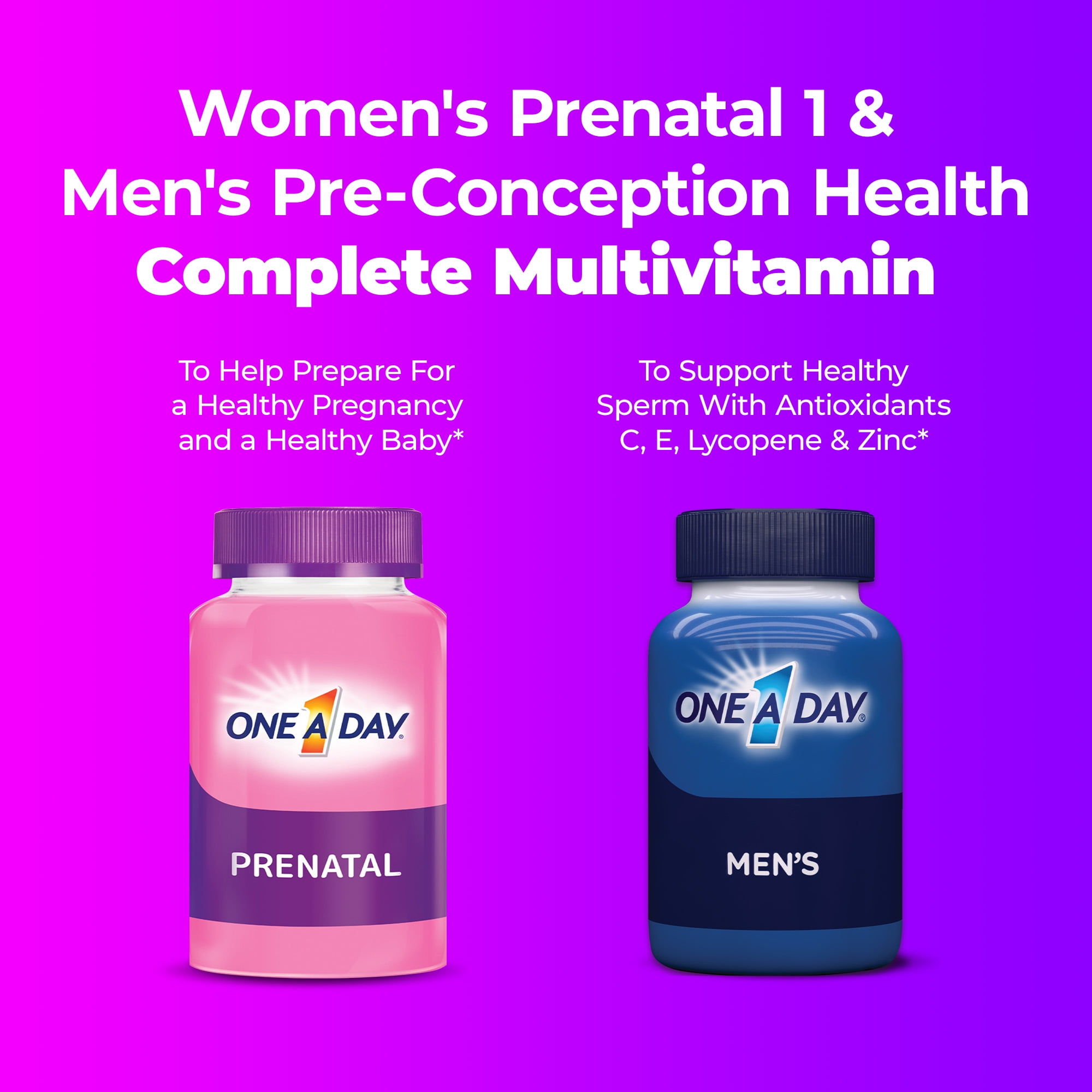 One A Day Pre Pregnancy Prenatal Multivitamin 30+30 Count