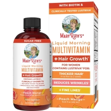 MaryRuth's Liquid Multivitamin with Lustriva® Hair Growth for Women | Biotin 10000mcg, Vitamin D, B Vitamins | Thicker Hair, Wrinkles, Fine Lines, Skin Care | Ages 18+ | 15 fl oz